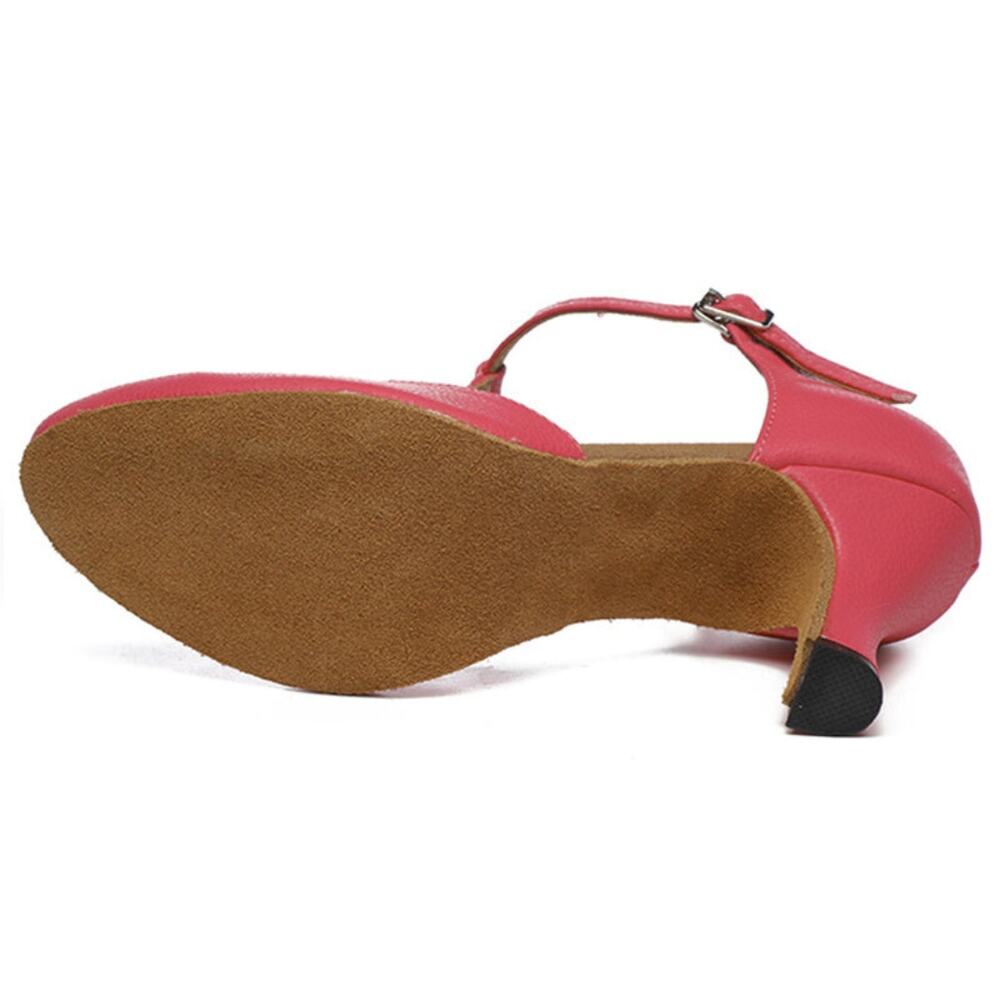 D&S Leatherette Heels Modern Ballroom Dance Shoes | 7 | 2.3" Cuban Heel - Picture 6 of 7